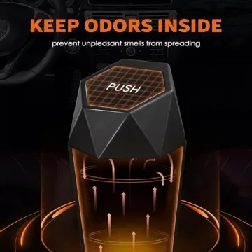 HOTOR Leakproof Car Trash Can - 2 Pack with Bags