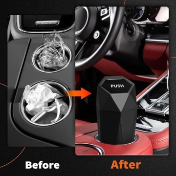 HOTOR Leakproof Car Trash Can - 2 Pack with Bags