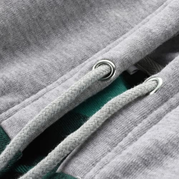 ZITY Men’s Plaid Flannel Hoodie Casual Shirt Jacket