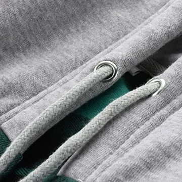 ZITY Men’s Plaid Flannel Hoodie Casual Shirt Jacket