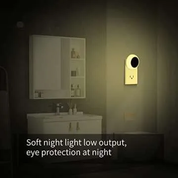 KINUR 6 Pack Night Light, LED Night Lights Plug into Wall with Dusk to Dawn sensors, Plug in Night Lights for Kids Room, Bedroom, Bathroom, Baby Nursery,Stair Lights, Hallway Light, Warm White