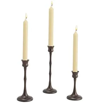 Candle Stick Candle Holder Set of 3 Metal Candlestick Holders Candle Stand Taper Candle Holders for Table Centerpiece Fireplace Mantle Decor, Ideal Gift for Wedding Thanksgiving Christmas Housewarming