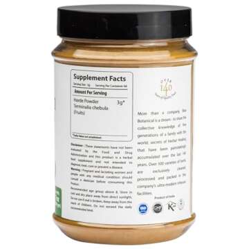 bixa Botanical Haritaki Powder | Terminalia Chebula | 200 Grams / 7 OZ | Ayurvedic Herbal Supplement...