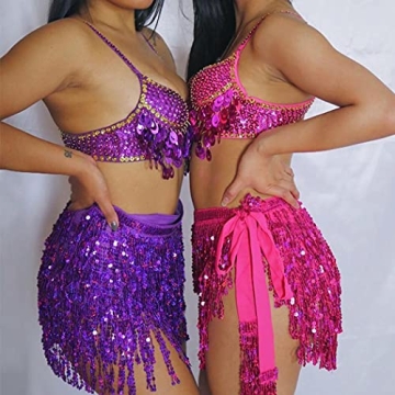 Victray Sparkly Sequin Skirt - Versatile Belly Dance Accessory