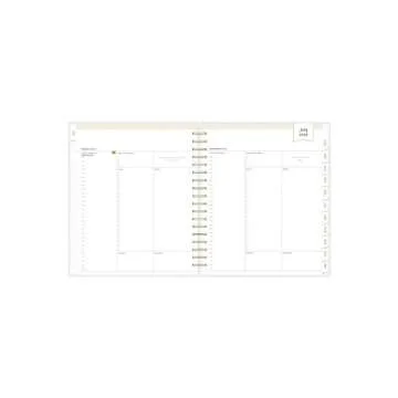 Blue Sky Day Designer 2023-2024 Daily and Monthly Planner, Frosted Cover, 8' x 10', Black Stripe