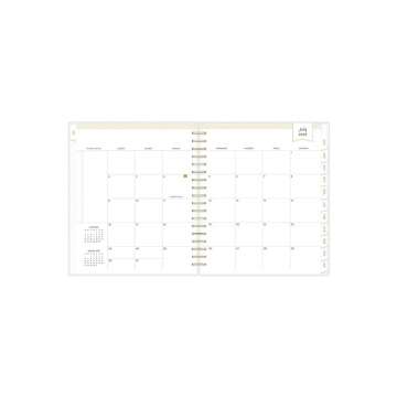 Blue Sky Day Designer for 2023-2024 Academic Year Daily and Monthly Planner, 8' x 10', Frosted Cover, Wirebound, Black Stripe (137885-A24)