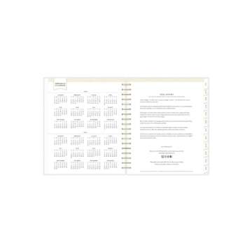 Blue Sky Day Designer for 2023-2024 Academic Year Daily and Monthly Planner, 8' x 10', Frosted Cover, Wirebound, Black Stripe (137885-A24)