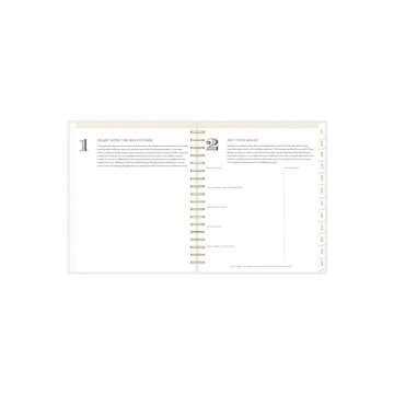 Blue Sky Day Designer for 2023-2024 Academic Year Daily and Monthly Planner, 8' x 10', Frosted Cover, Wirebound, Black Stripe (137885-A24)