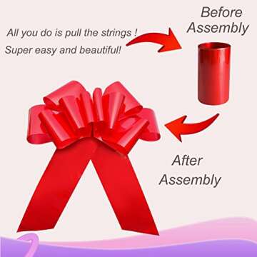 Big Red Car Bow 30in Large Gift Bow for Any Occasion