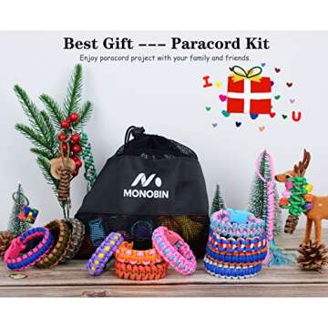 MONOBIN Paracord Combo Kits for Crafts and Survival