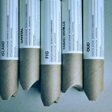 sesneslabs Santal Coreless Pure Incense Sticks, Artisan-Crafted Niche Scent, Exclusive Low-Smoke Bamboo Charcoal Formula, Clean-Burning, 1-Hour Burn Time, 20 Sticks