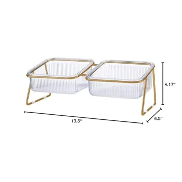 Elevated Cat Bowls - 5.5 inches Tilted Feeding Dishes