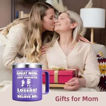 Abledn Funny Mom Coffee Mug - 14oz Insulated Gift for Mom