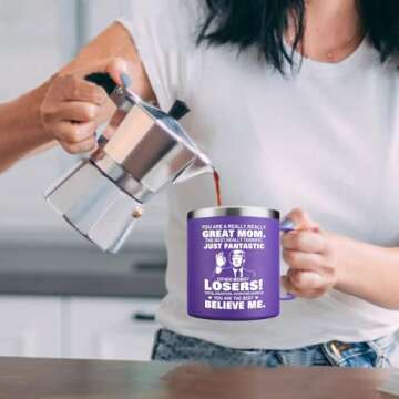 Abledn Funny Mom Coffee Mug - 14oz Insulated Gift for Mom