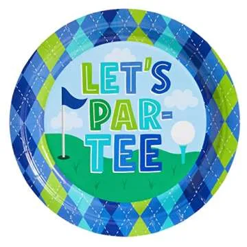 Disposable Plates - 80-Count Paper Plates, Golf Party Supplies for Appetizer, Lunch, Dinner, and Dessert, Kids Birthdays, 9 inches in Diameter