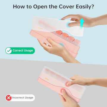 Weekly Pill Organizer 1 Time a Day, KOVIUU Removable Pill Box 7 Day, Portable Travel Pill Case, Once Daily Medication Container Holder, Week Pillbox Dispenser for Vitamin Medicine Supplement, Pink