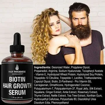 Biotin Hair Growth Serum - Nourish Damaged Hair Naturally