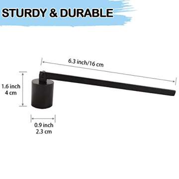 GREGICH Candle Snuffer, Black Candlesnuffers Candle Accessory, Candle Extinguisher for Putting Out Extinguish Candle Flame Safely