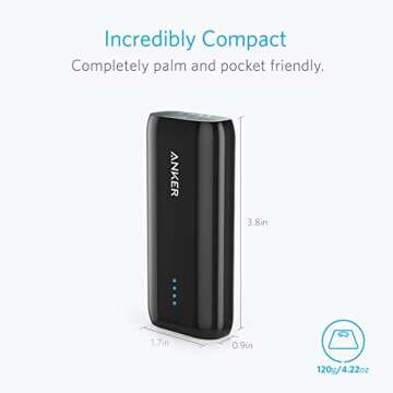 Anker [Upgraded to 6700mAh] Astro E1 Candy-Bar Sized Ultra Compact Portable Charger, External Battery Power Bank, with High-Speed Charging PowerIQ Technology