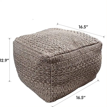 Jewderm Unstuffed Pouf Cover - Stylish Foot Stool & Storage