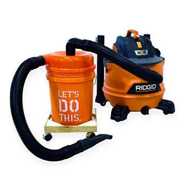 Dustopper Dust Collector, 12 in. dia, High Efficiency Dust Separator with 2.5 in Hose, 36 in. Long, Compatible with Vacuum Cleaner, Wet Dry Vacuum