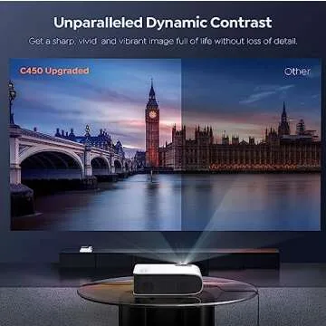 YABER V8 Projector with 4K Support and WiFi 6