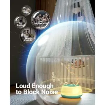 Jack & Rose White Noise Machine Baby, Baby Sound Machine Kids with Night Light, Portable White Noise Machine for Sleeping