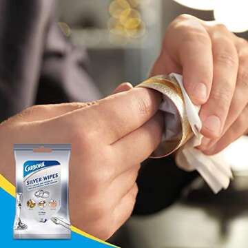 Carbona Silver Wipes | Easy Metal Cleaner & Polish