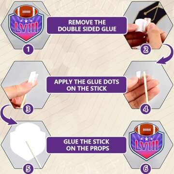 Super Football Decorations Photo Booth Props, Super Football Party Supplies Photo Props, Superbowl Party Decorations 2024 Photo Booth Props Kit, Touchdown Party Sports Theme Photobooth Props