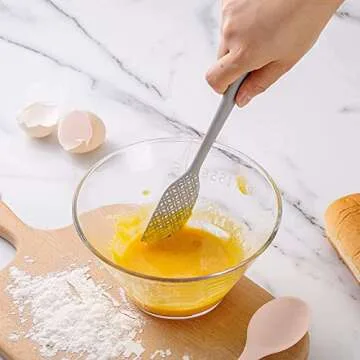 Cook With Color Kitchen Utensil Set - Silicone Kitchen Tools, Whisk, Tong, Spatula, Spoonula and Spoon, Pink Collection/Silicone & Stainless Steel