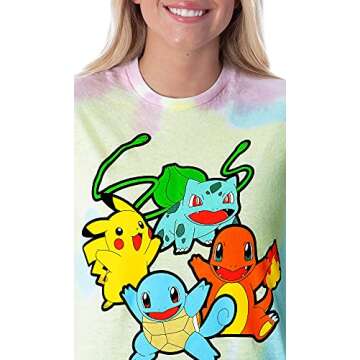 Mad Engine Pokemon Tie-Dye T-Shirt for Women