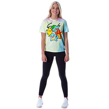Mad Engine Pokemon Tie-Dye T-Shirt for Women