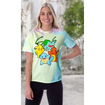 Mad Engine Pokemon Tie-Dye T-Shirt for Women