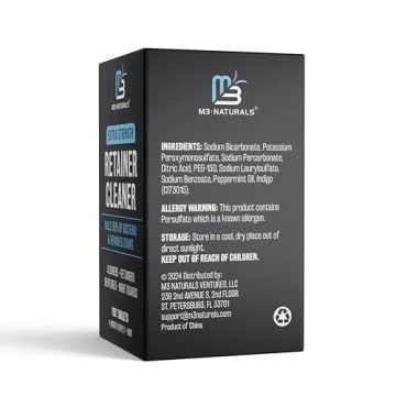 M3 Naturals Retainer Cleaner Tablets for Stain-Free Dental Appliances