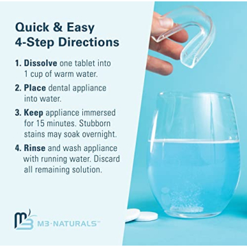 M3 Naturals Retainer Cleaner Tablets for Stain-Free Dental Appliances