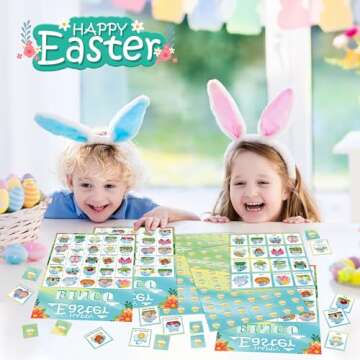OHOME Easter Bingo Games for Kids Basket Stuffers | Easter Crafts Toys for Boys Girls Adults Teens,Classroom Activities Gifts Party Favors - Easter Basket Essentials (24 Players)
