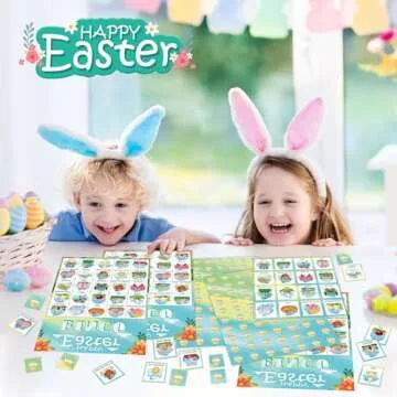 OHOME Easter Bingo Games for Kids Basket Stuffers | Easter Crafts Toys for Boys Girls Adults Teens,Classroom Activities Gifts Party Favors - Easter Basket Essentials (24 Players)