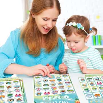 OHOME Easter Bingo Games for Kids Basket Stuffers | Easter Crafts Toys for Boys Girls Adults Teens,Classroom Activities Gifts Party Favors - Easter Basket Essentials (24 Players)