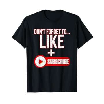 Like And Subscribe Influencer Content Creator Vlogger T-Shirt