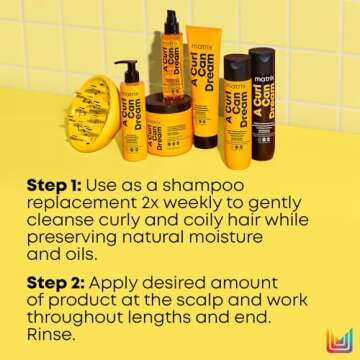 Matrix A Curl Can Dream Co-Wash (Gentle Cleansing Conditioner) For Curly and Coily Hair - Revives Curls Between Washes and Enhances Curl Definition, With Manuka Honey Extract, 10.1 Fl Oz