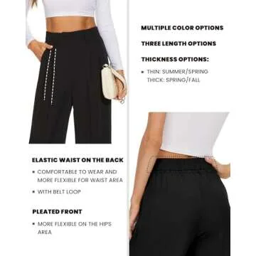 Chic FUNYYZO Women's Wide Leg Pants for Work & Casual Wear