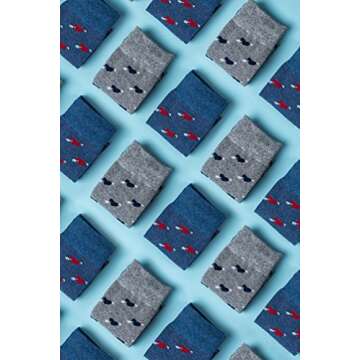 "Head Over Heels" Valentine's Day Cupids Arrow Heart Hipster Novelty Crew Carded Cotton Men's Socks (1 Pair)