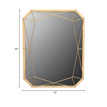 Keyleigh Glam Metal Accent Wall Mirror for Modern Homes