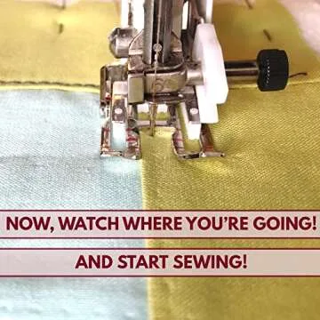 Madam Sew Open Toe Walking Foot for Quilting and Sewing | Stitch Through Multiple Layers & Match Prints | Compatible with Most Low-Shank Sewing Machine Models | Brother, Singer, Janome, Babylock, More