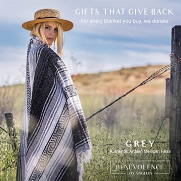 Benevolence LA Handwoven Mexican Blanket - Versatile & Stylish
