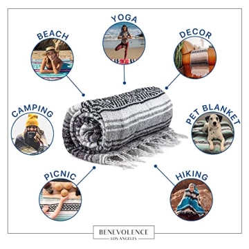Benevolence LA Handwoven Mexican Blanket - Versatile & Stylish