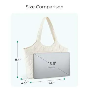 BAGSMART Lightweight Quilted Tote Bag for Women