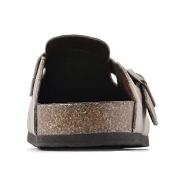 WHITE MOUNTAIN Women's Bari Footbed Sandal, Taupe/Suede, 8 M