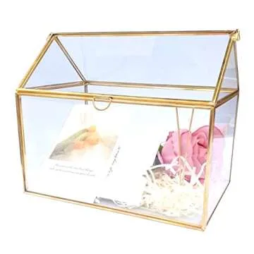 RUNIGOO Glass Card Box Perfect for Weddings and Events