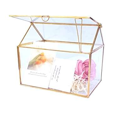 RUNIGOO Glass Card Box Perfect for Weddings and Events
